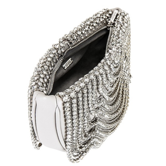 NWT CULT GAIA LAEL CLUTCH IN LIGHT GRAY + CRYSTALS🪩 - Picture 3 of 13